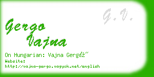 gergo vajna business card